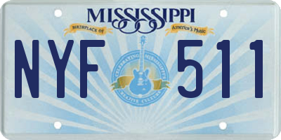 MS license plate NYF511