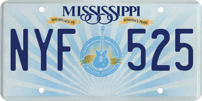 MS license plate NYF525