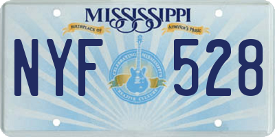 MS license plate NYF528