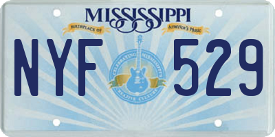 MS license plate NYF529