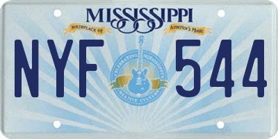 MS license plate NYF544