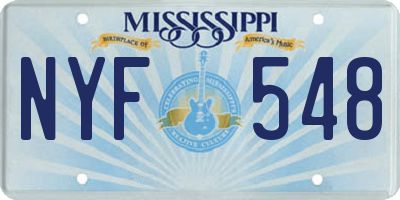 MS license plate NYF548