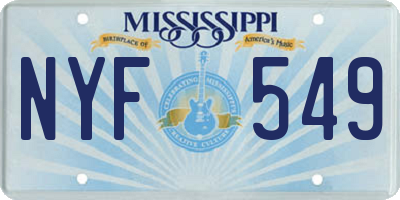 MS license plate NYF549