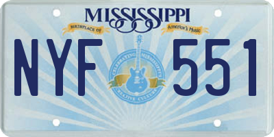 MS license plate NYF551