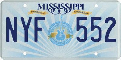 MS license plate NYF552
