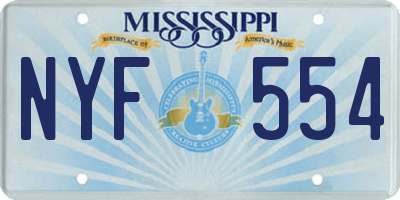 MS license plate NYF554