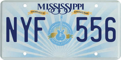 MS license plate NYF556