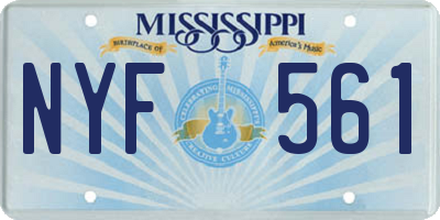 MS license plate NYF561