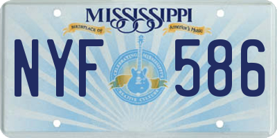 MS license plate NYF586