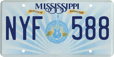 MS license plate NYF588