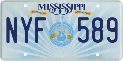 MS license plate NYF589