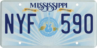 MS license plate NYF590