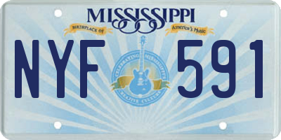 MS license plate NYF591