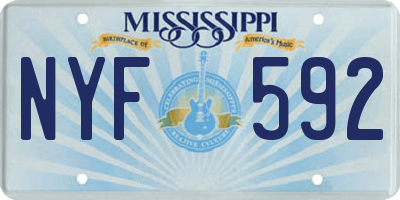 MS license plate NYF592