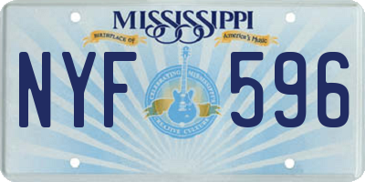 MS license plate NYF596