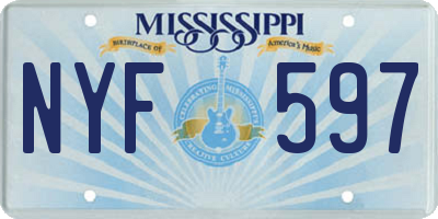 MS license plate NYF597