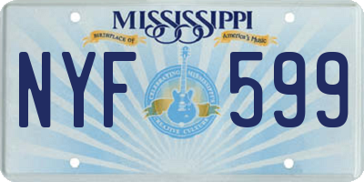 MS license plate NYF599