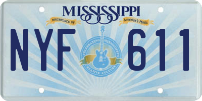 MS license plate NYF611