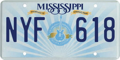 MS license plate NYF618