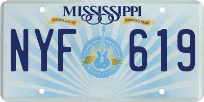 MS license plate NYF619