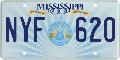 MS license plate NYF620