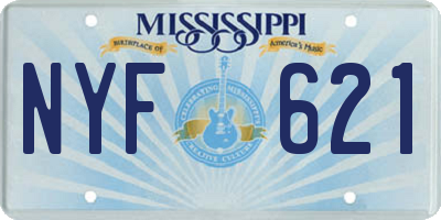 MS license plate NYF621