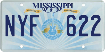 MS license plate NYF622