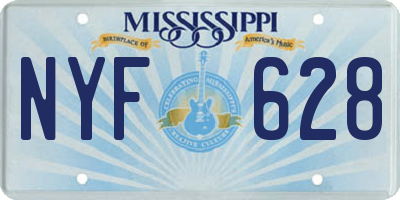 MS license plate NYF628