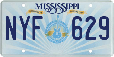 MS license plate NYF629