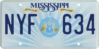 MS license plate NYF634