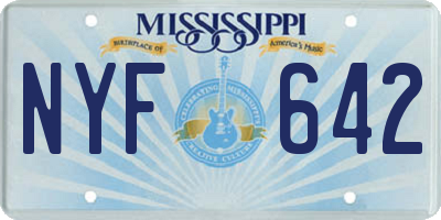 MS license plate NYF642