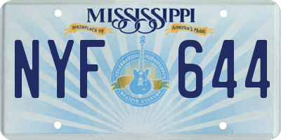 MS license plate NYF644