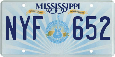 MS license plate NYF652