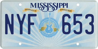 MS license plate NYF653