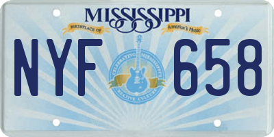 MS license plate NYF658