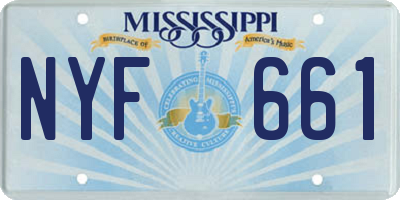 MS license plate NYF661