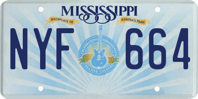 MS license plate NYF664