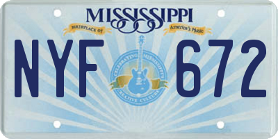 MS license plate NYF672