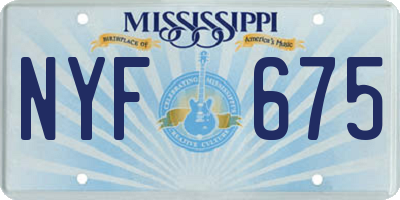 MS license plate NYF675