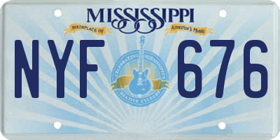 MS license plate NYF676