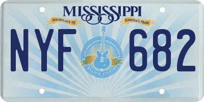 MS license plate NYF682