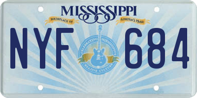 MS license plate NYF684