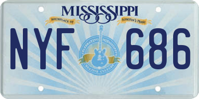 MS license plate NYF686