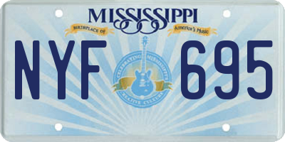 MS license plate NYF695
