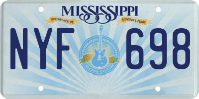 MS license plate NYF698