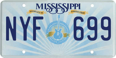 MS license plate NYF699