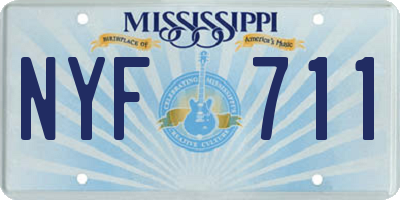 MS license plate NYF711