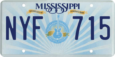 MS license plate NYF715