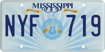 MS license plate NYF719
