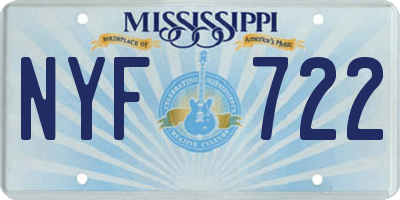 MS license plate NYF722